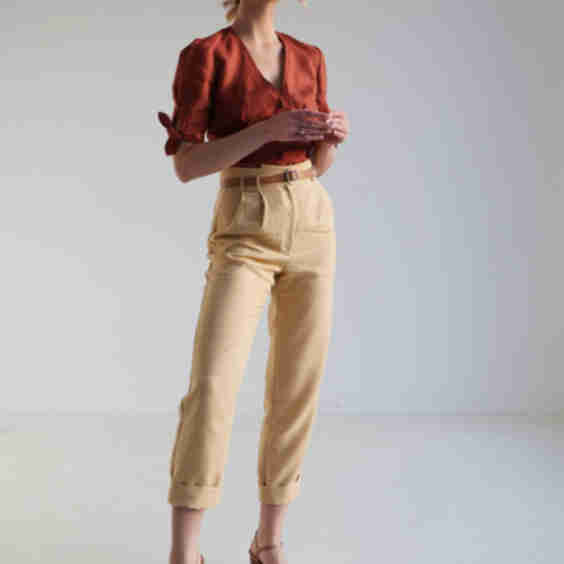 High waisted linen pants Chicago