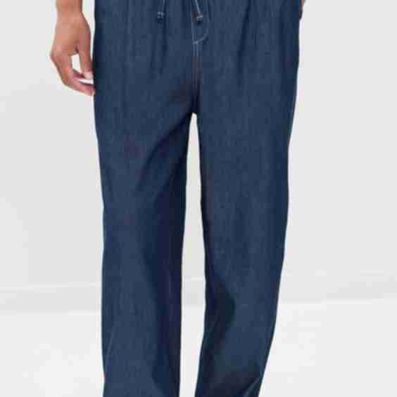 Denim Linen Leisure Pants