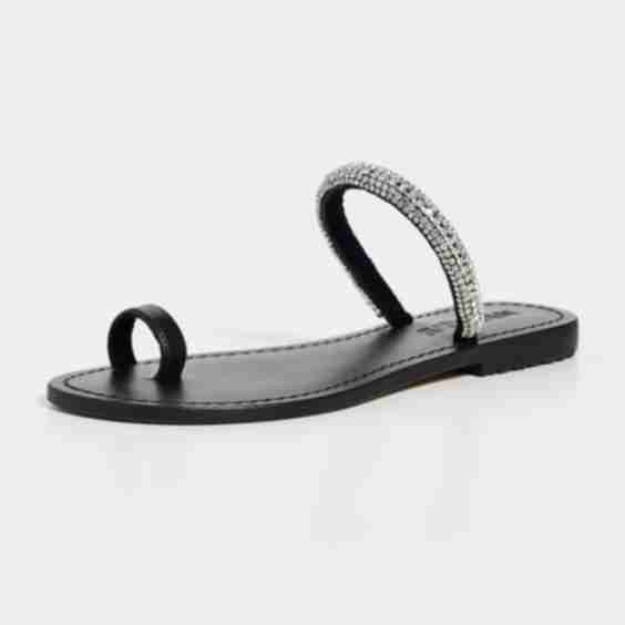 Embellished Toe Ring Sandals