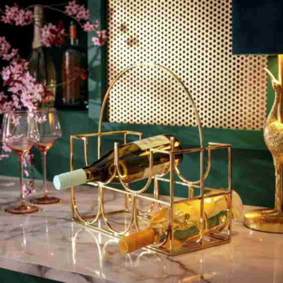 Japonica 5 Bottle Stainless Steel Wine Rack