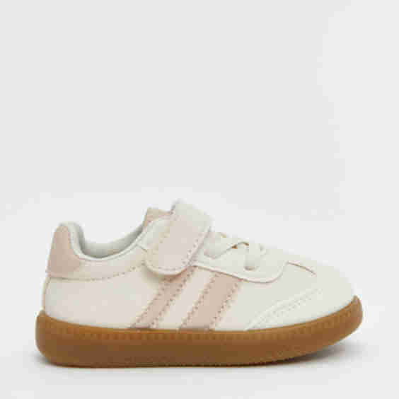 Stripe Detail Velcro Closure Sneakers