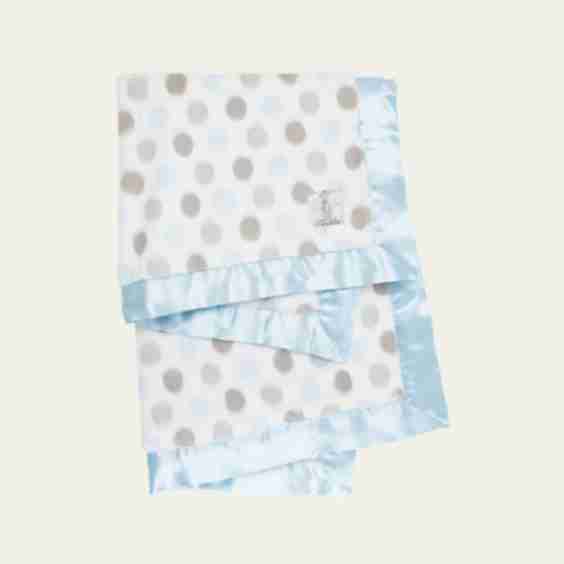 Luxe Dot Printed Plush Baby Blanket