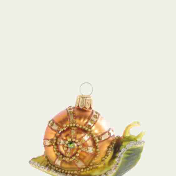 Jeweled Snail Christmas Ornament