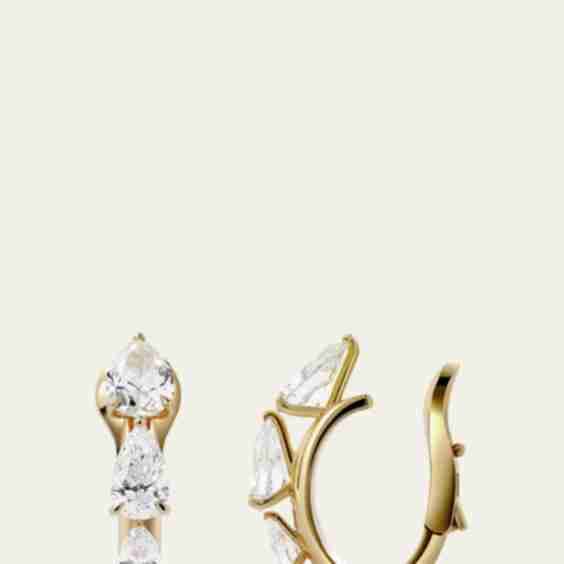 Lemonade 18K Yellow Gold Pear-Shaped Diamond Ear Cuffs