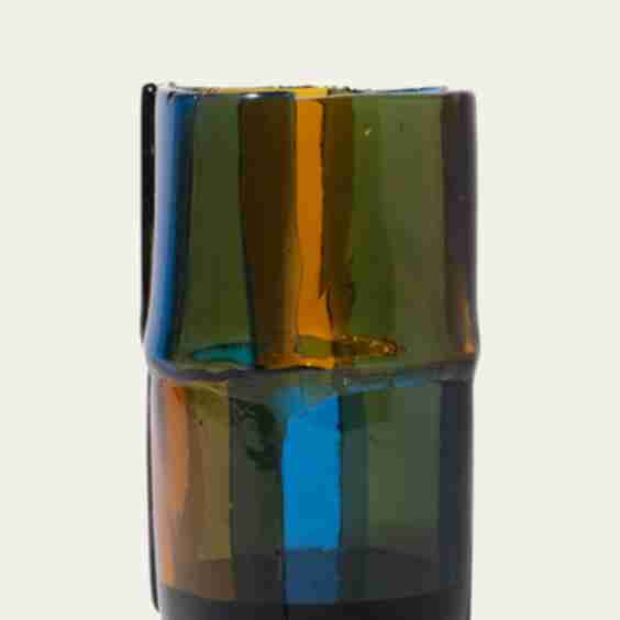 Bamboo Small Resin Vase, 5'' Tall