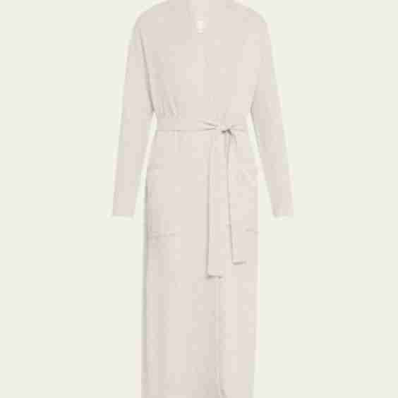 2323 Cashmere Robe with Braided Color and Sleeve