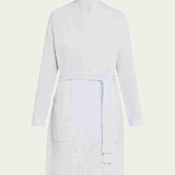 Ribbed Cashmere Short Robe