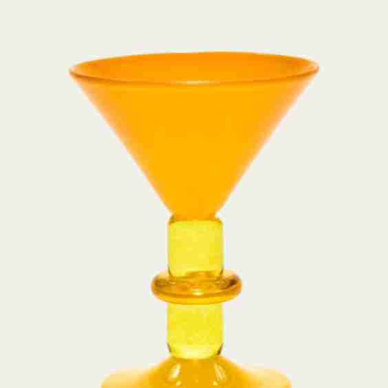 Hand Blown Miami Martini Glasses