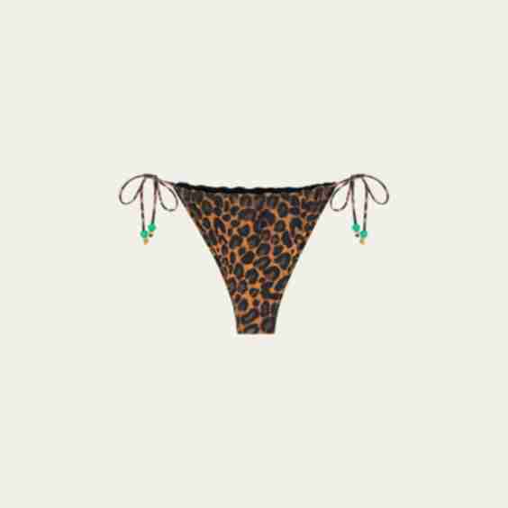 Taini Leopard Beads Bikini Bottoms