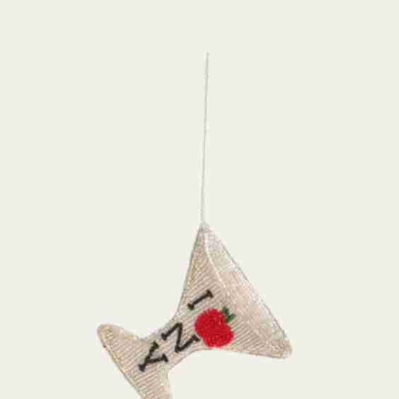I Apple Ny Martini Beaded Christmas Ornament