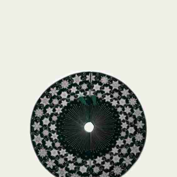 Velvet With Snowflakes Beaded Tree Skirt 