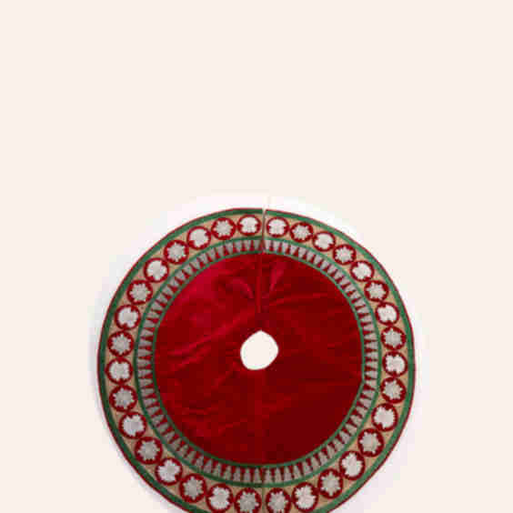 Trees Snow Angel Snowflakes Beaded Tree Skirt 60