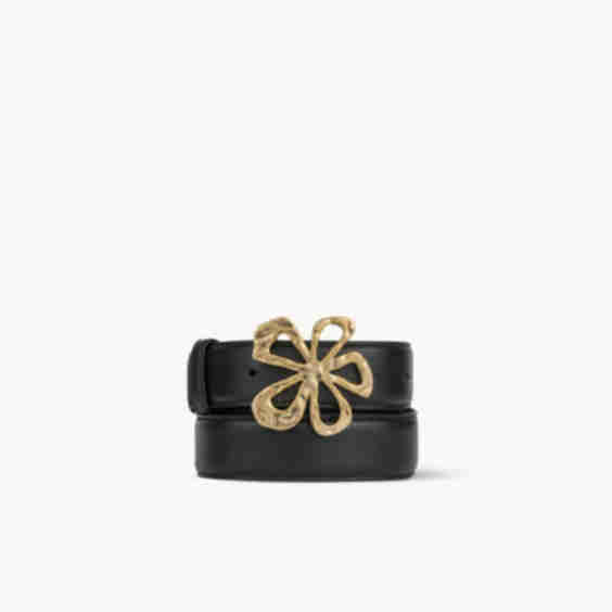 Belt With Flower Buckle