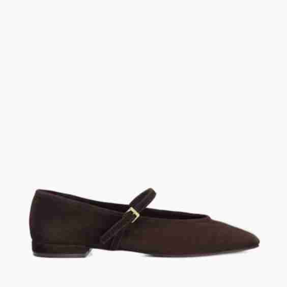 Hearthrob Leather Pointed Toe Mary Jane Ballet Flats