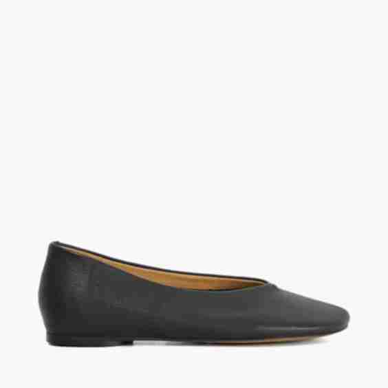 Highcut Leather Ballet Flats 