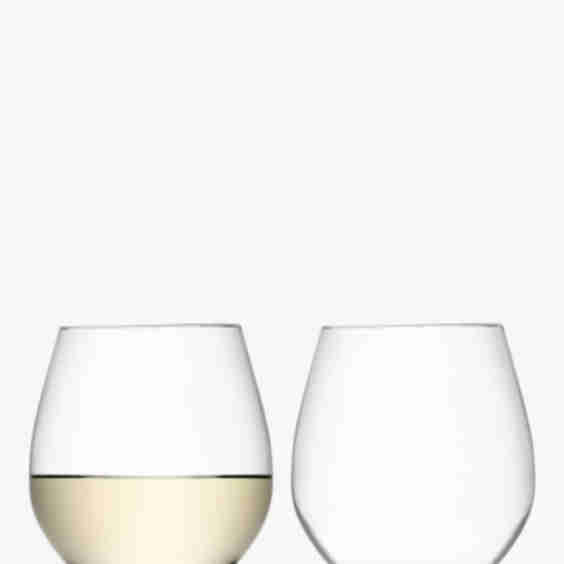 Wine Stemless White Wine Glass Set Of 2 370 Ml Clear