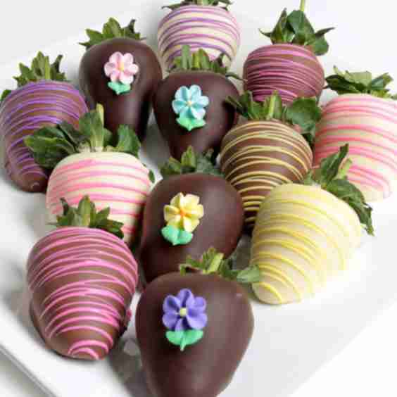 Spring Belgian Chocolate Covered Strawberries