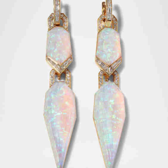 Multi-Way Earrings with Opalescent Clear Quartz