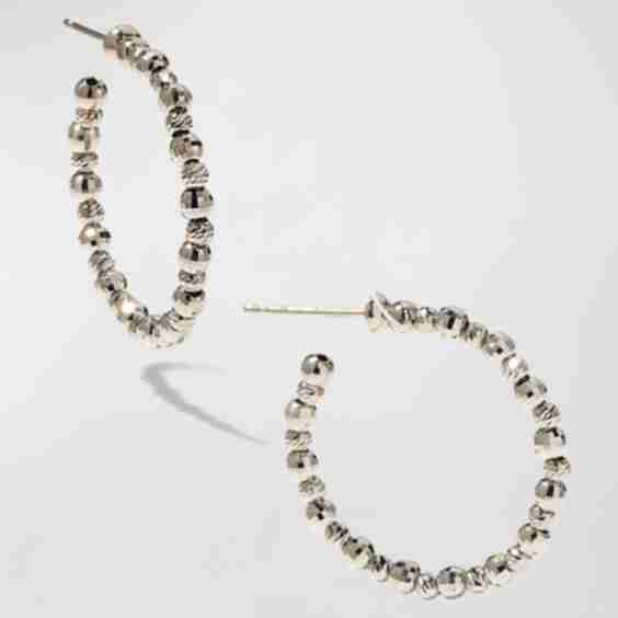 Platinum Small Hoop Earrings