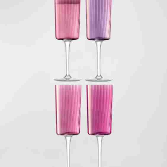 Gems Champagne Flutes Set Of 4