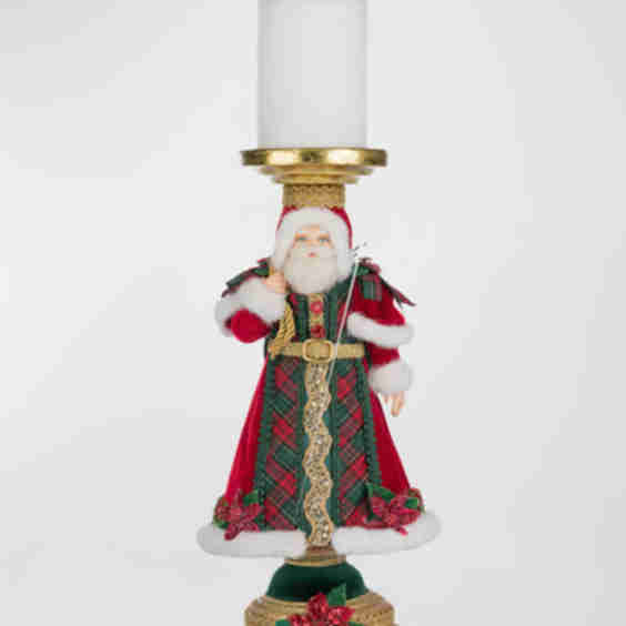 Holiday Magic Santa Candlestick