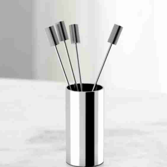 Striations Cocktail Picks In Holder