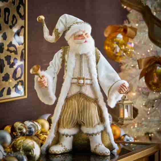 Gold Leaf Tabletop Santa