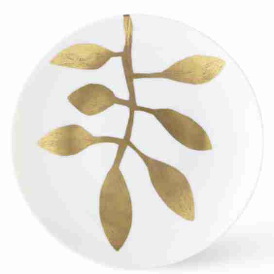 Daphne Gold-Leaf Dessert Plate