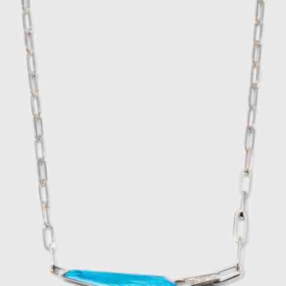 Slimline Shard Linked Choker with Turquoise Clear Quartz