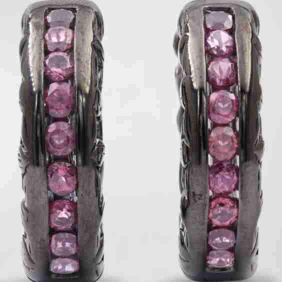Rhodolite Garnet Hoop Earrings