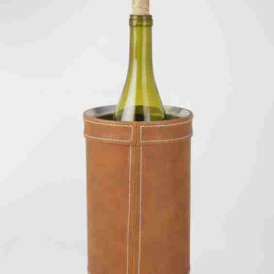 Faux Leather Stitched Wine Chiller