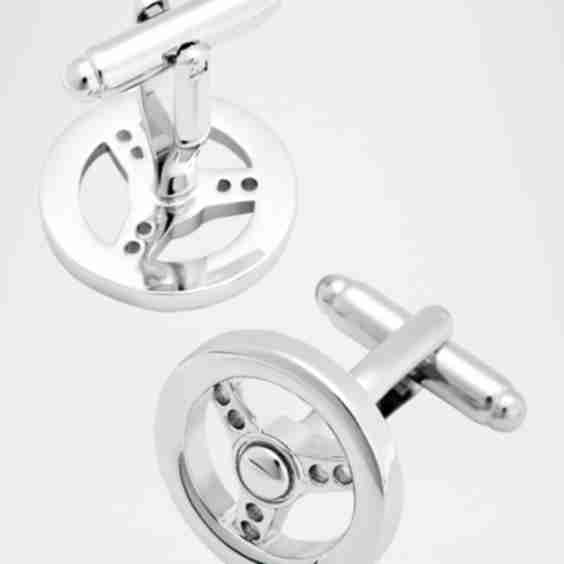 Men's Round Steering Wheel Cufflinks