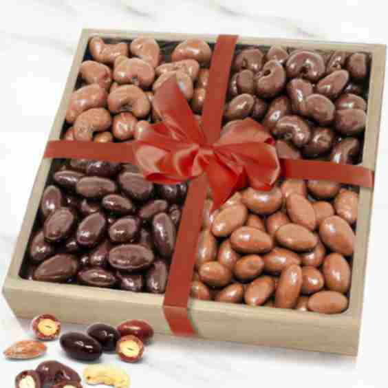 Belgian Chocolate Covered Almond and Cashew Tray