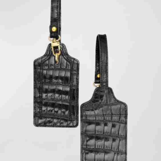 Alligator Leather Luggage Tag