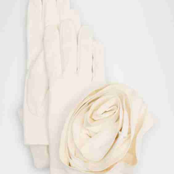 Peony Rose Leather Gloves