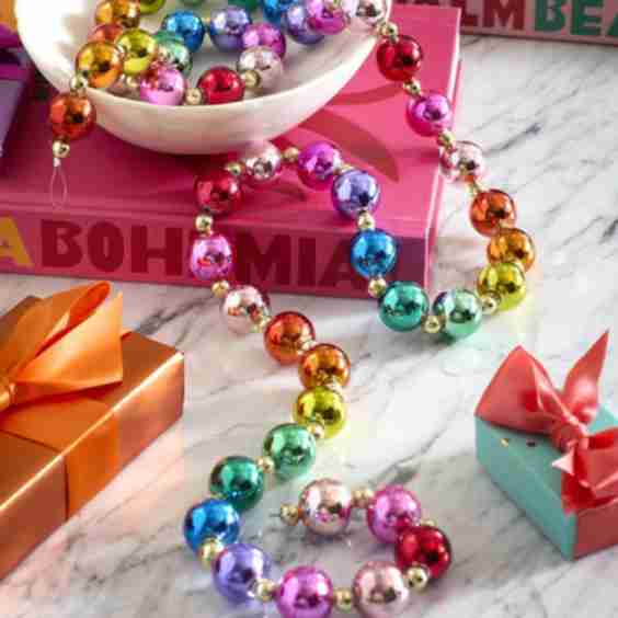 Rainbow Reflective Christmas Garland