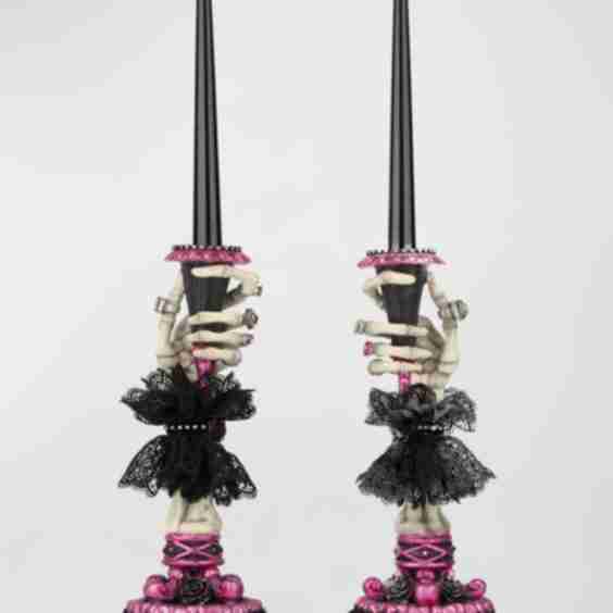 Skeleton Hand Candle Sticks Set Of 2