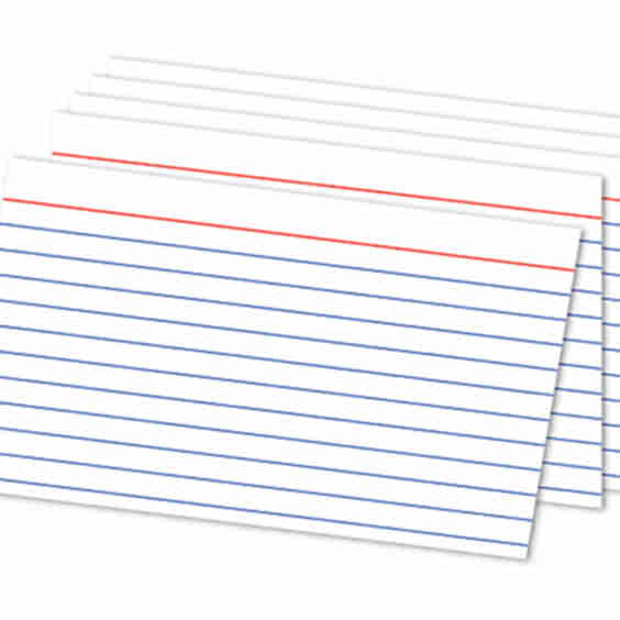 Index Cards Ruled Pack