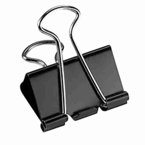 Binder Clips, Medium, 1-1/4" Wide, 5/8" Capacity, Pack of 24