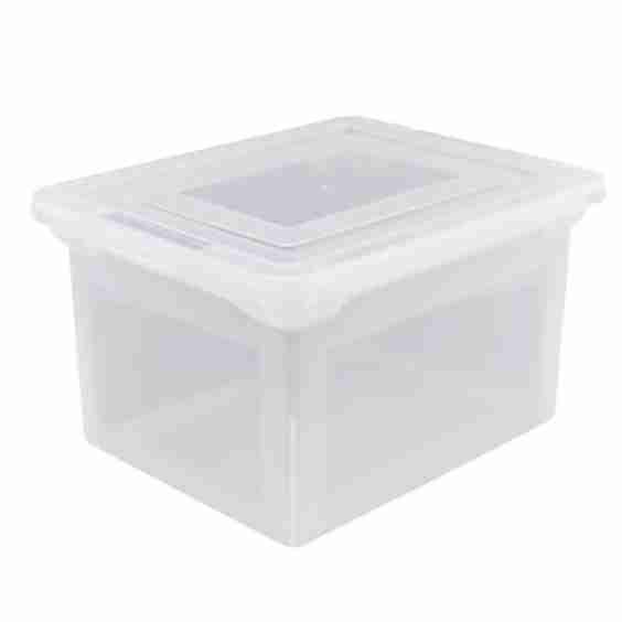 File Tote With Snap Lid And Built In Handles