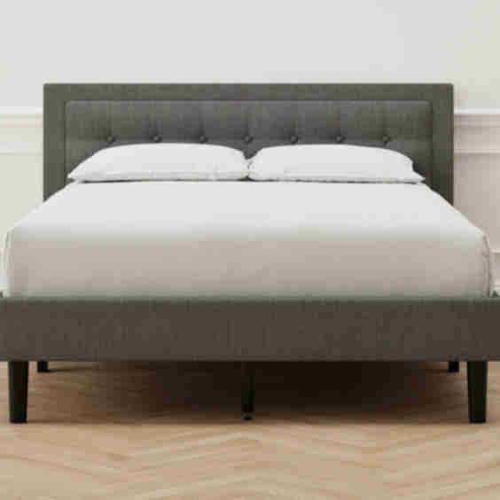 Bed Frame W Upholstered Headboard