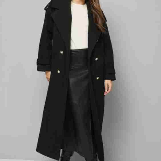 Wide Lapel Trench Coat