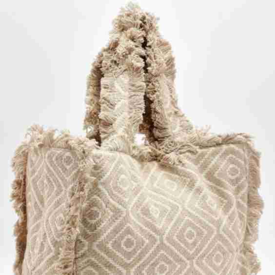 Oversized Woven Beach Tote Bag
