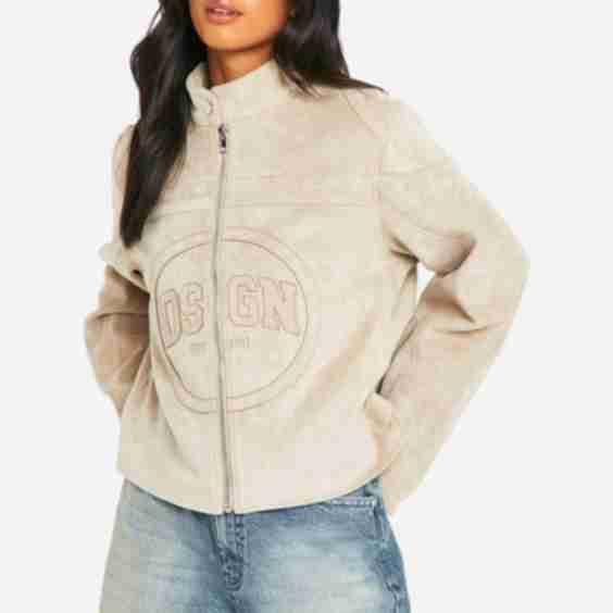 Petite Embossed Faux Suede Moto Jacket