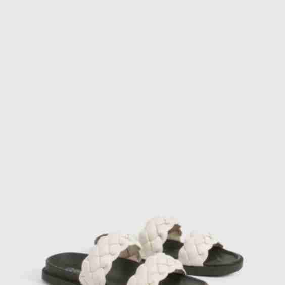 Plaited Double Strap Slider
