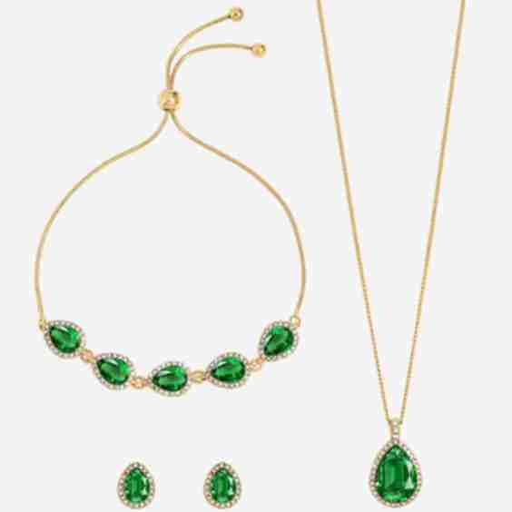 Emerald Pear Drop Trio Set - Gift Box