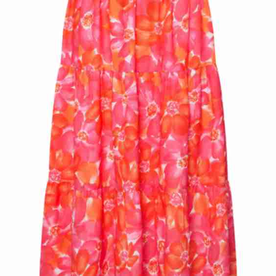 Floral Tiered Maxi Skirt