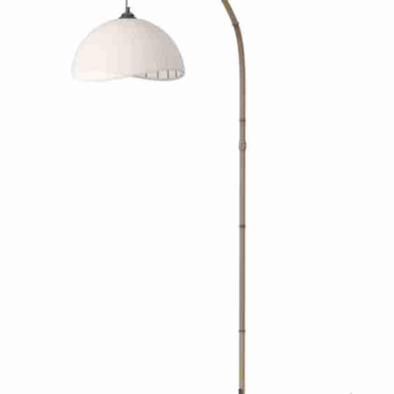 Vintage Style Floor Lamp with Fabric Lampshade and Marble Base