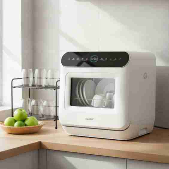 Table Top 6 L Touch Control Dishwasher Dryer With 3 Place Settings 6 Modes Delay Start Off Peak Wash Function