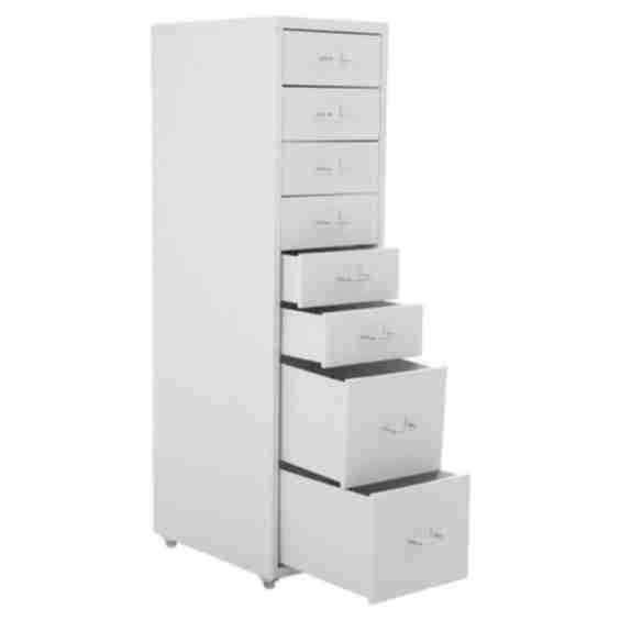 8 Drawers Vertical File Cabinet With Wheels